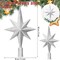 Silver Christmas Star Tree Topper Bethlehem Glitter Star Tree Topper Decorative